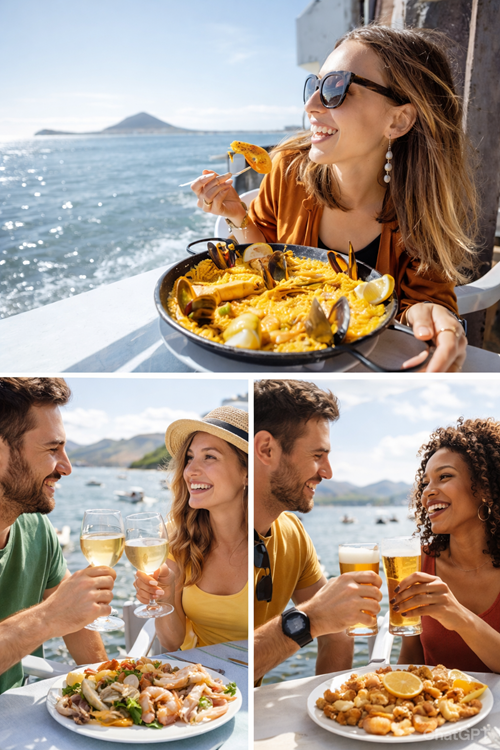 People enjoying outing